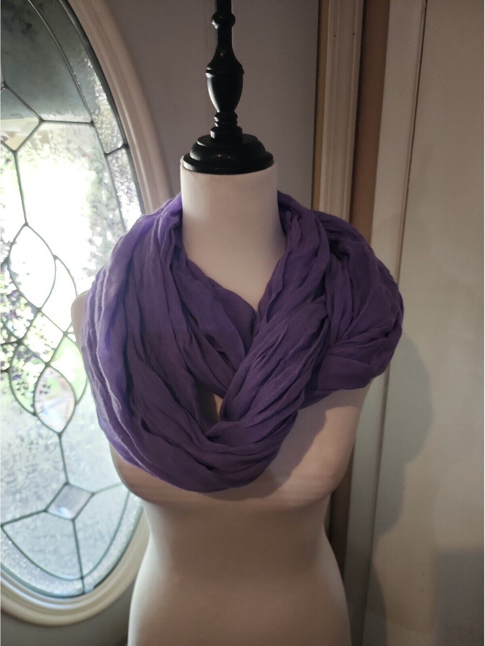 Lilac Infinity Scarf Lightweight Spring Summer Layers Pastel Easter